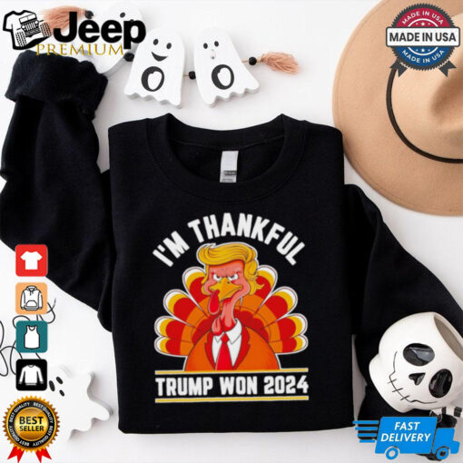 I’m thankful Trump Won 2024 cartoon shirt