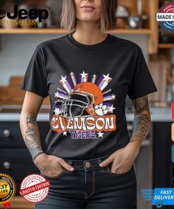 Image One Men's Clemson Tigers Grey Helmet Star T Shirt