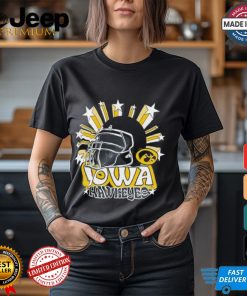 Image One Men's Iowa Hawkeyes Grey Helmet Star T Shirt