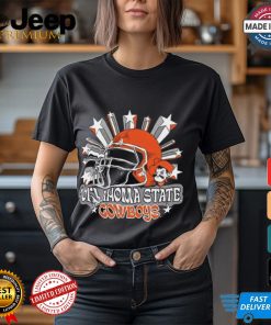 Image One Men's Oklahoma State Cowboys Grey Helmet Star T Shirt