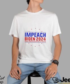 Impeach Biden 2024 Make AMerica America Again Stars Election T Shirt