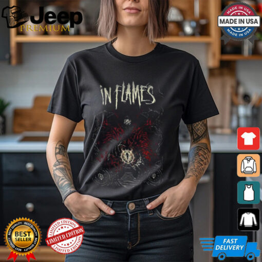 In Flames Timehold Tour 2024 Merch Jester Art And Tour Cities T Shirt