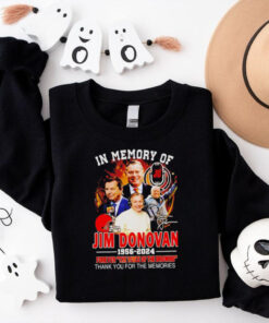 In Memory Of Jim Donovan 1956 2024 Forever The Voice Of The Browns thank you for the memories shirt