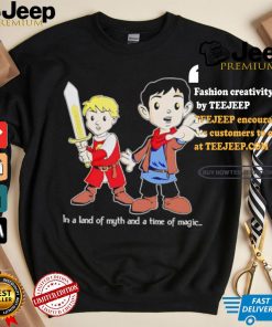 In a land of myth and a time of magic merlin shirt