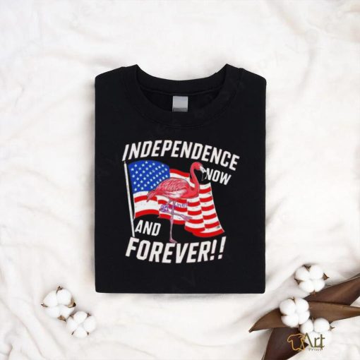 Independence Now And Forever Flamingo 4Th Of July Shirt