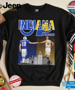 Indiana Colts Peyton Manning x Indiana Pacers Reggie Miller skyline shirt