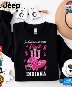 Indiana Hoosiers In October We wear Pink Breast Cancer Awareness Shirt