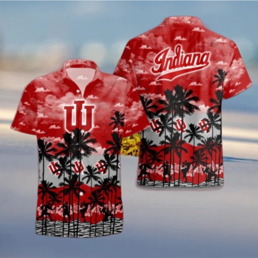 Indiana Hoosiers Palms Tree Hawaiian Shirt