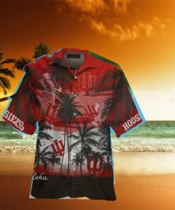 Indiana Hoosiers Short Sleeve Button Up Tropical Hawaiian Shirt