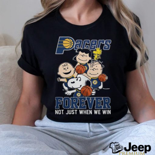 Indiana Pacers Snoopy Peanuts T Shirt, Forever Not Just When We Win Pacers Shirt