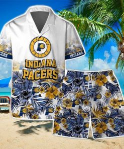 Indiana Pacers Team Logo Pattern Basketball Season Hawaiian Shirt & Short