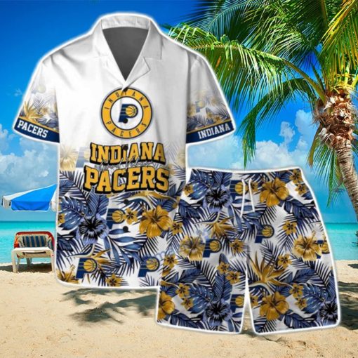 Indiana Pacers Team Logo Pattern Basketball Season Hawaiian Shirt & Short