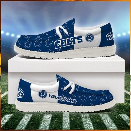 Indianapolis Colts 2024 Version Personalized Hey Dude Shoes