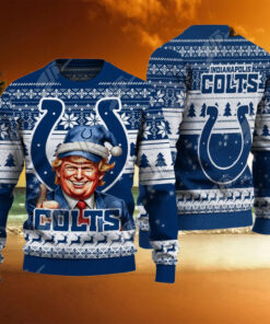 Indianapolis Colts Christmas Donald Trump Knitted Sweater