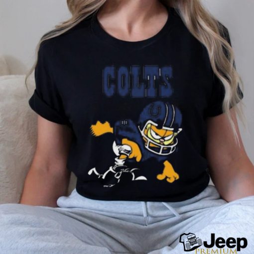 Indianapolis Colts Garfield Cat Grumpy Football Player T Shirt