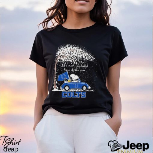 Indianapolis Colts Snoopy It’s Most Wonderful Time Of The Year T Shirt