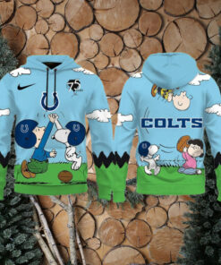 Indianapolis Colts X Snoopy Peanuts 75th Anniversary Hoodie