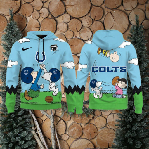 Indianapolis Colts X Snoopy Peanuts 75th Anniversary Hoodie