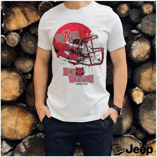 Infant White Arkansas State Red Wolves Dripping Helmet T Shirt