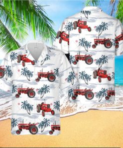 International 756 Tractor Hawaiian Shirt Tropical Beach