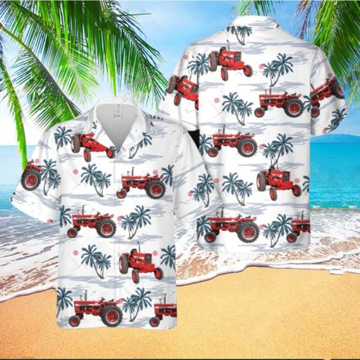 International 756 Tractor Hawaiian Shirt Tropical Beach