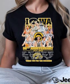 Iowa Hawkeyes 50th Anniversary 1974 2024 Thank You For The Memories Signatures Shirt