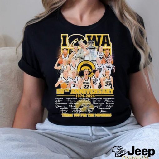 Iowa Hawkeyes 50th Anniversary 1974 2024 Thank You For The Memories Signatures Shirt