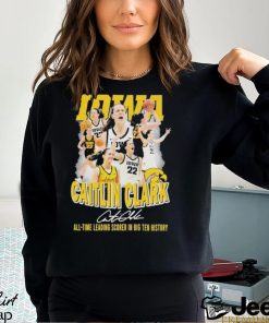 Iowa Hawkeyes Caitlin Clark All Time Leading Scorer Fan 2024 Signature Shirt