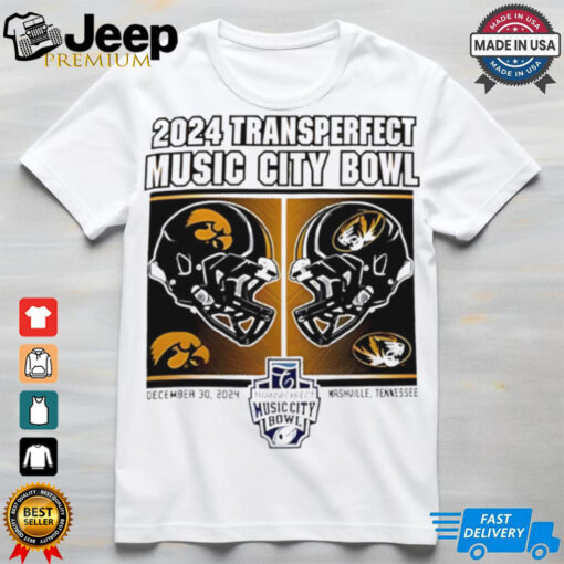 Iowa Hawkeyes Football Vs Mizzou Tigers Football 2024 Transperfect Music City Bowl Champion shirt