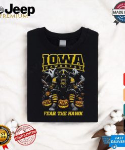 Iowa Hawkeyes Halloween Time 2024 Fear The Hawk Go Hawks Mascot T shirt