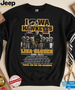 Iowa Hawkeyes Lisa Bluder 2000 2024 Thank You For The Memories T Shirt