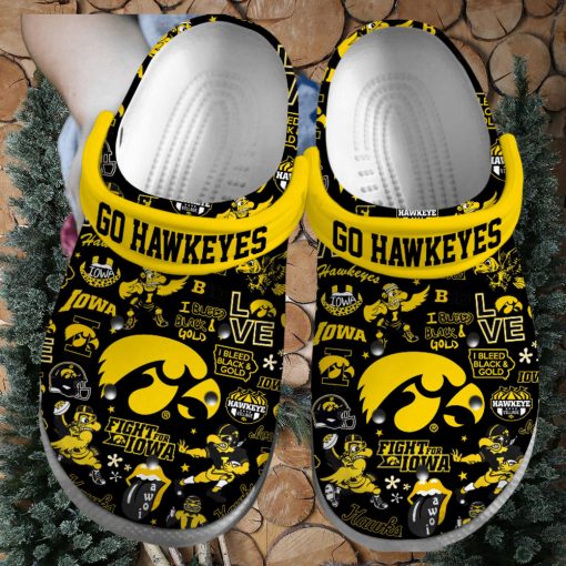 Iowa Hawkeyes NCAA Sport Crocs Crocband Clogs Shoes Comfortable For Men Women and Kids – Footwearelite Exclusive