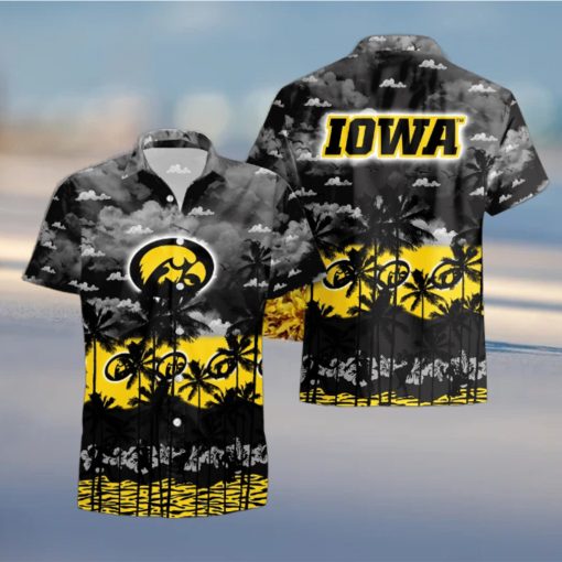 Iowa Hawkeyes Palms Tree Hawaiian Shirt