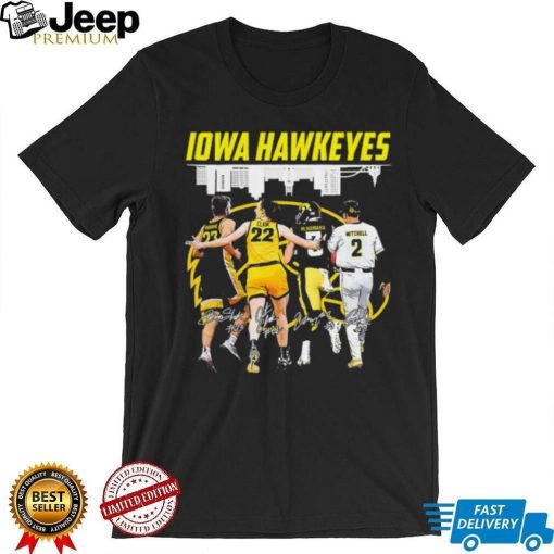 Iowa Hawkeyes Sport team Krikke Clark McNamara and Mitchell signatures shirt