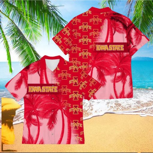 Iowa State Cyclones Coconut Tree Aloha 3D Hawaiian Shirt For Fans Men And Women Gift
