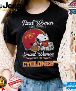 Iowa State Cyclones x Snoopy Real Women Love Football Smart Women Helmet 2024 T shirt