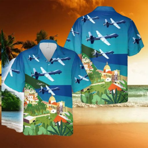 Italian Air Force MQ 9A Hawaiian Shirt Gift For Holidays Beach