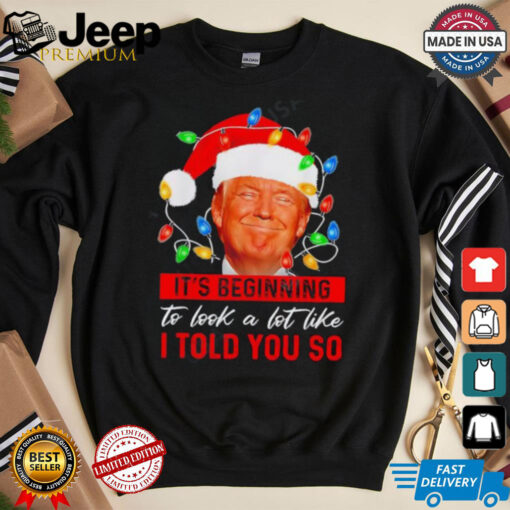 It’s Beginning to Look A Lot Like I Told You So Trump shirt