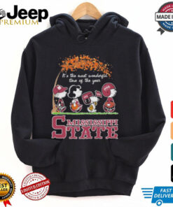 It’s The Most Wonderful Time Of The Year Peanuts Characters X MSU Bulldogs 2024 Shirt