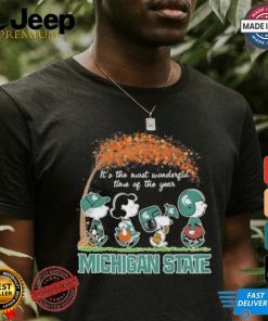 It’s The Most Wonderful Time Of The Year Peanuts Characters X Michigan State Spartans Shirt