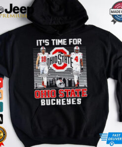 It’s time for Ohio State Buckeyes football Will Howard and Jeremiah Smith signatures skyline shirt