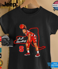 JJ Starling New York Native Syracuse Orange cartoon shirt featuring a fun, cartoon-style illustration of JJ Starling, celebrating his New York roots and his connection to the Syracuse Orange basketball team.