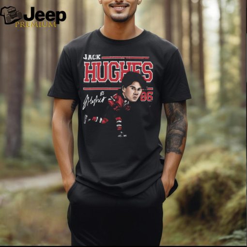 Jack Hughes New Jersey Cartoon T Shirt