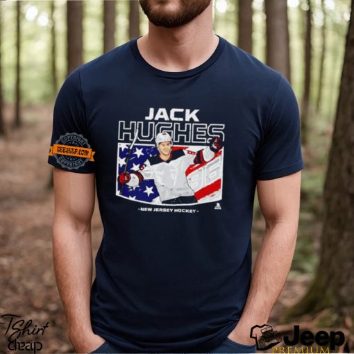 Jack Hughes New Jersey Devils American flag shirt