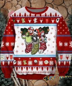 Jack Sally And Oogie Boogie Blue Funny Couples Ugly Christmas Sweaters