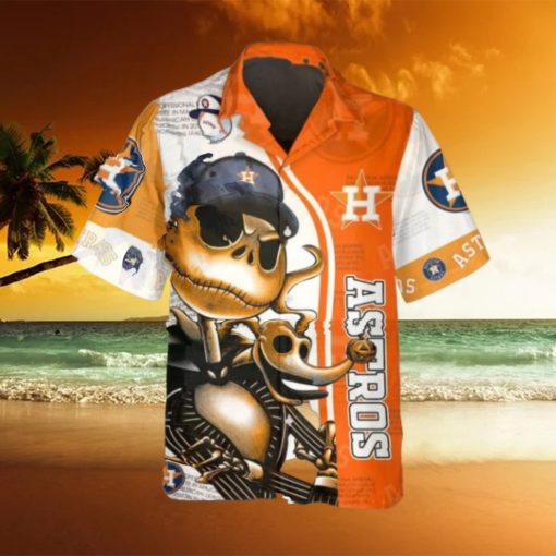 Jack Skeleton Houston Astros Hawaiian Shirt, Houston Astros Aloha Shirt, MLB Hawaiian Shirt