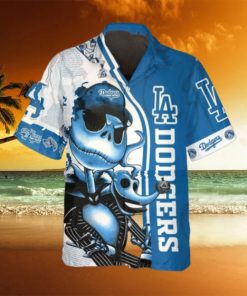 Jack Skeleton Los Angeles Dodgers Hawaiian Shirt, Dodgers Aloha Shirt, MLB Hawaiian Shirt