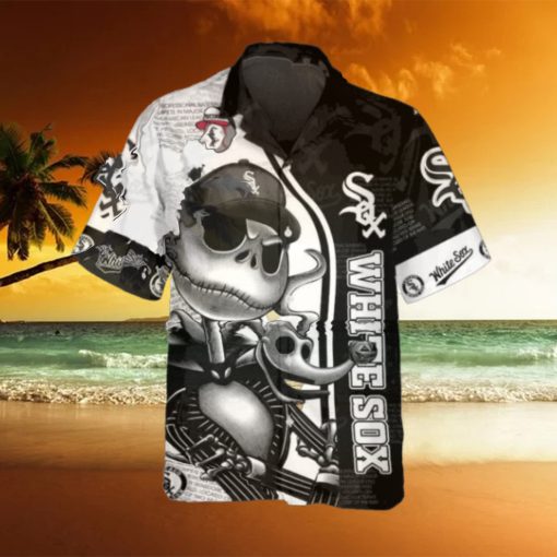 Jack Skeleton White Sox Hawaiian Shirt, White Sox Aloha Shirt, MLB Hawaiian Shirt