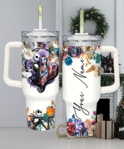 Jack Skellington And Sally Customized 40oz Tumbler Gift For Valentine