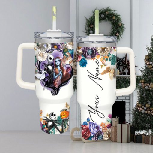 Jack Skellington And Sally Customized 40oz Tumbler Gift For Valentine